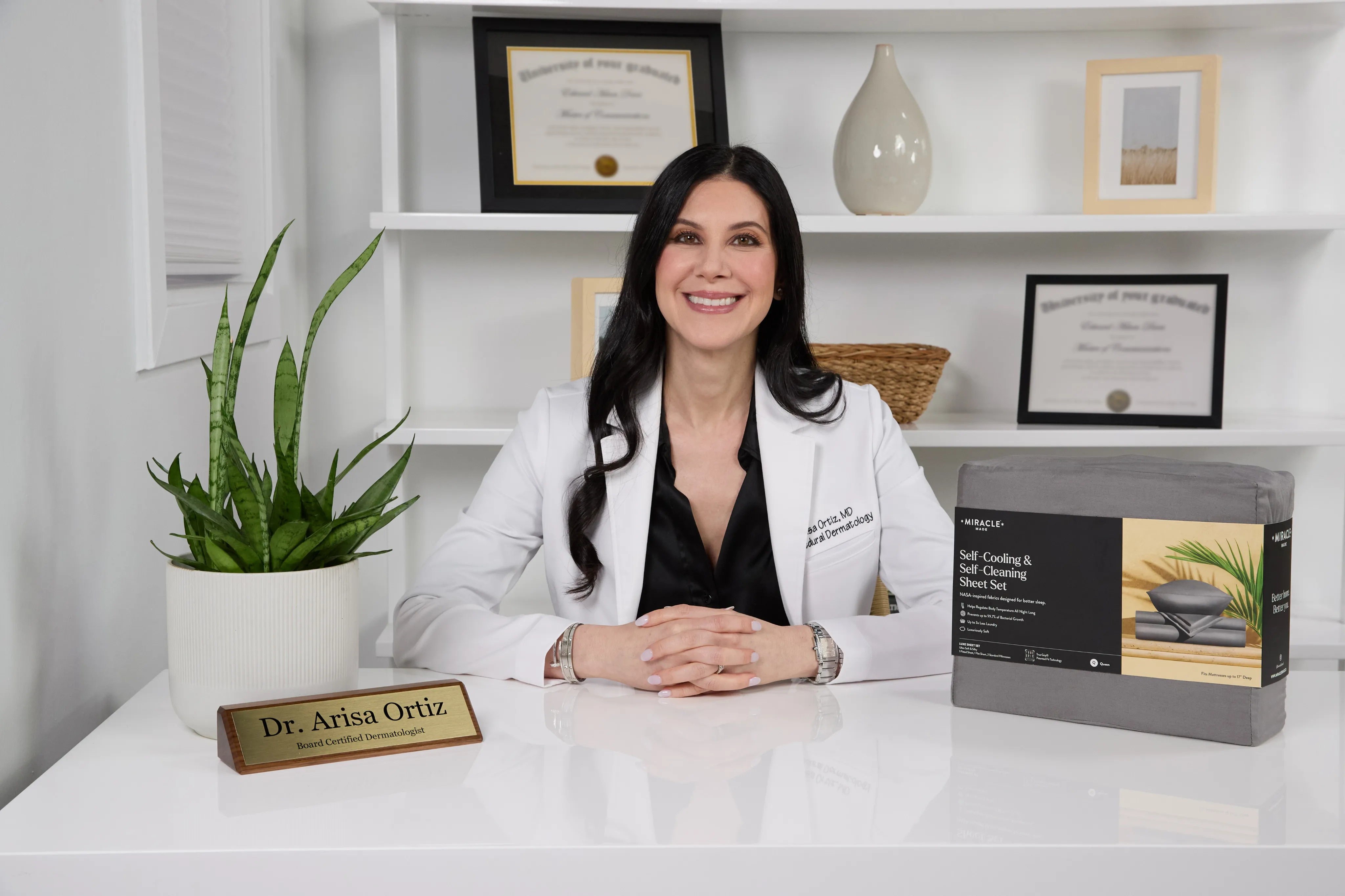 Dr. Arisa Ortiz at her desk
